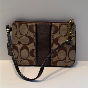 Monogram Coach Wristlet